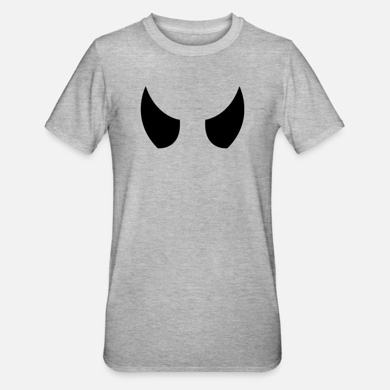 Devil Horns - Unisex Polycotton T-Shirt - heather grey