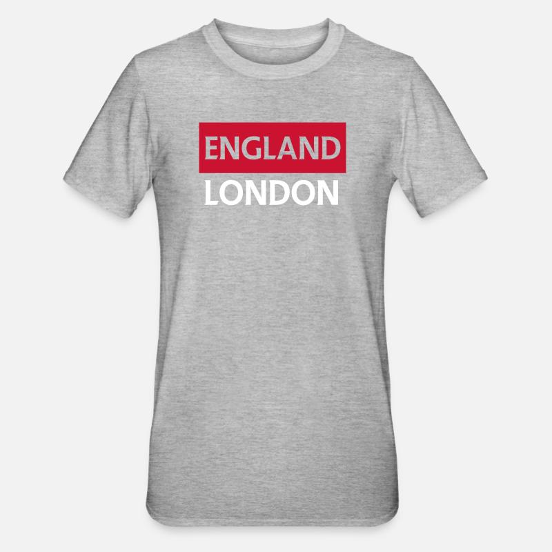 Conception de rotation du drapeau anglais - T-shirt polycoton Unisexe - gris chiné