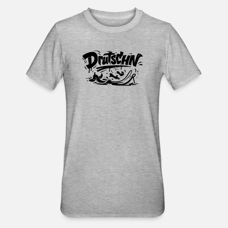 Drutschn - Unisex Polycotton T-Shirt - Grau meliert