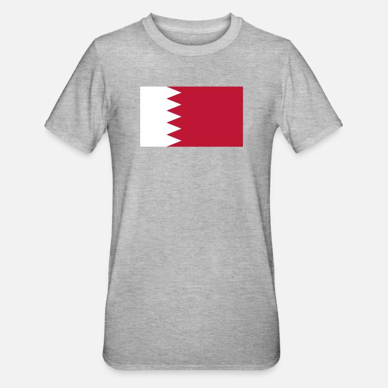 Drapeau du Qatar - T-shirt polycoton Unisexe - gris chiné