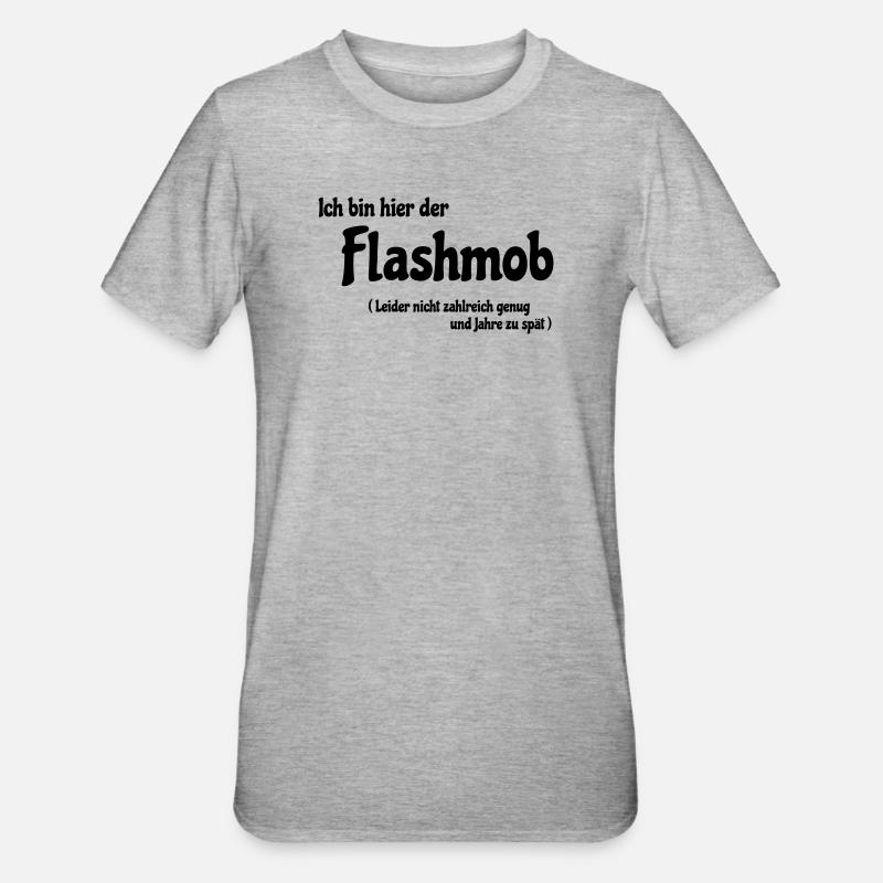 Flash mob - T-shirt polycoton Unisexe - gris chiné