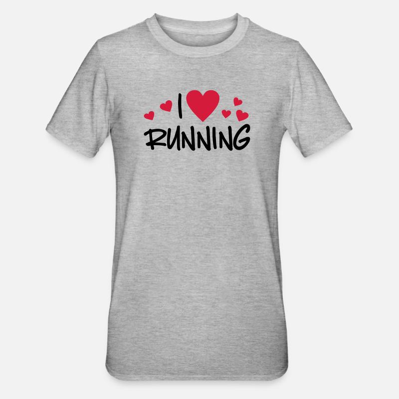 courir - T-shirt polycoton Unisexe - gris chiné