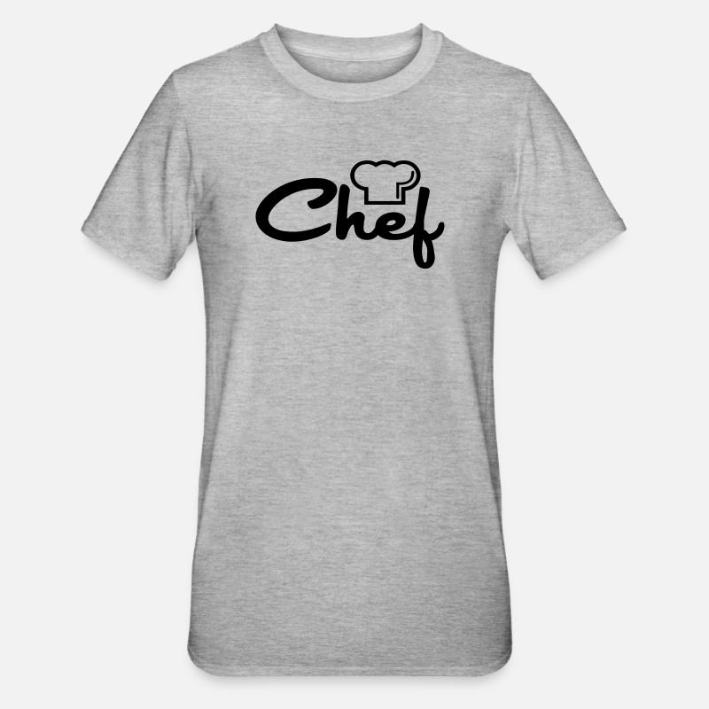 Chef - T-shirt polycoton Unisexe - gris chiné