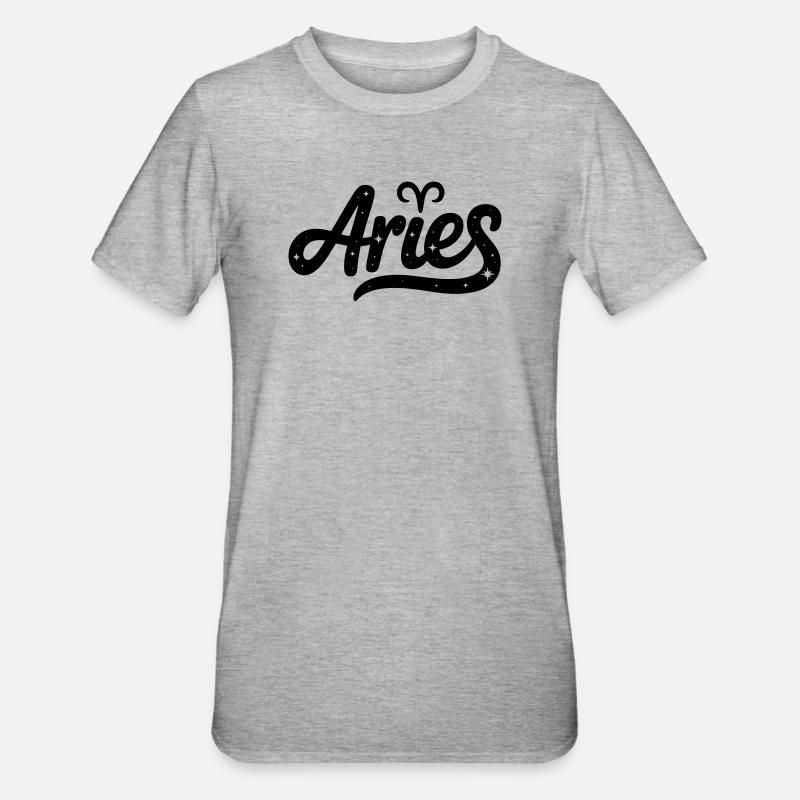 Bélier - Conception du signe du zodiaque - T-shirt polycoton Unisexe - gris chiné