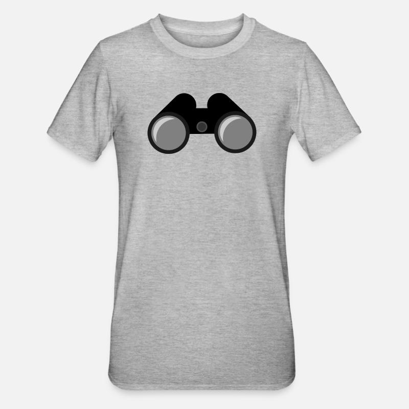 Binoculars - Unisex Polycotton T-Shirt - heather grey