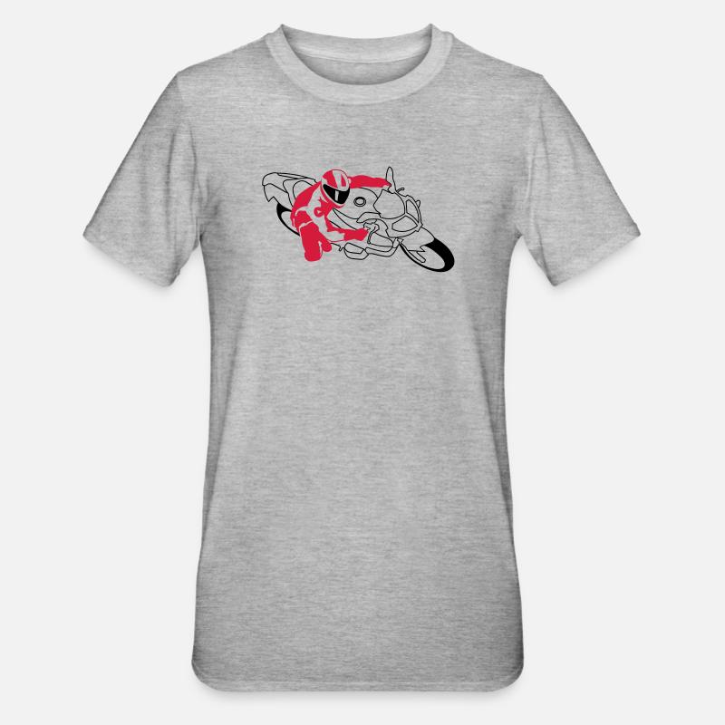motorrad_2 - T-shirt polycoton Unisexe - gris chiné