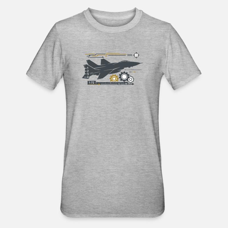 Jetgear Technical Flight Pattern - Unisex Polycotton T-Shirt - heather grey