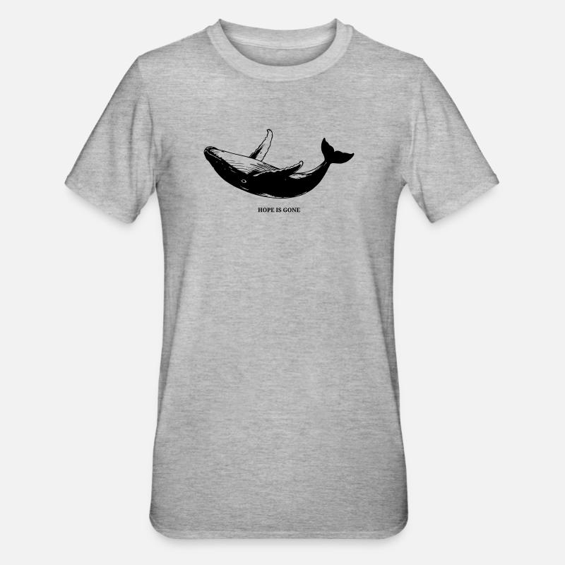 Hope is gone - black - Unisex Polycotton T-Shirt - heather grey