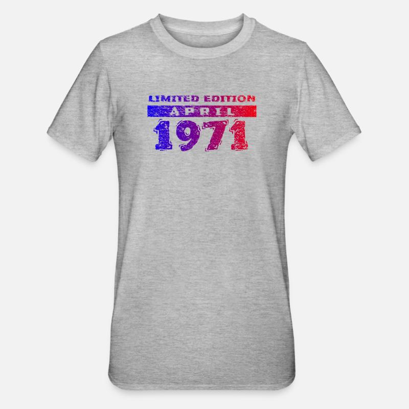 55e anniversaire Édition Limitée 04/1971 - T-shirt polycoton Unisexe - gris chiné