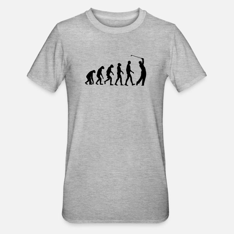 Golf Evolution Golfing - Unisex Polycotton T-Shirt - heather grey