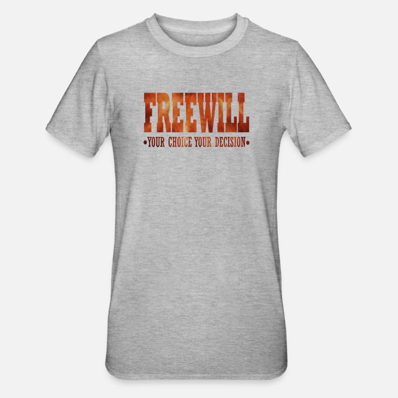 FreeWill - Unisex Polycotton T-Shirt - heather grey