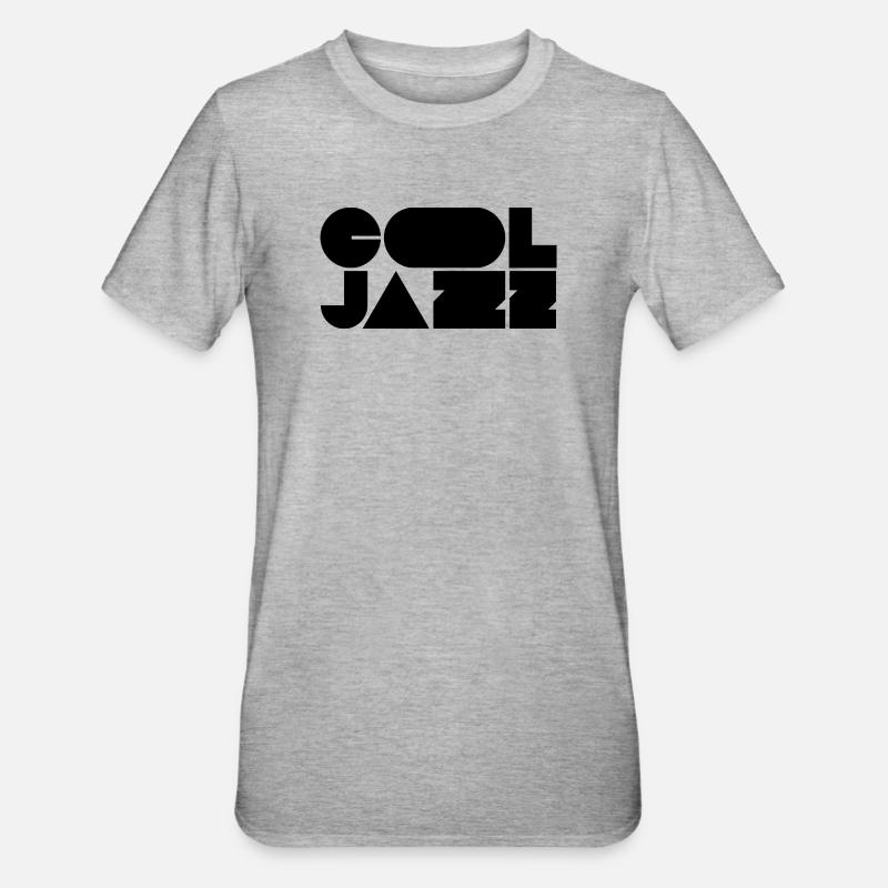 Bold cool jazz logo design - Unisex Polycotton T-Shirt - heather grey