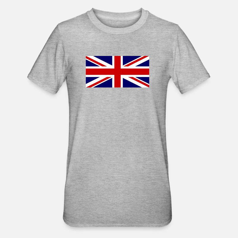 Drapeau de l’Union Jack – Style Pop Art - T-shirt polycoton Unisexe - gris chiné