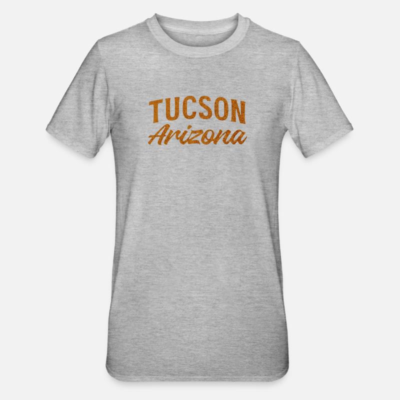 Tucson Arizona Rustic Script - Unisex Polycotton T-Shirt - heather grey
