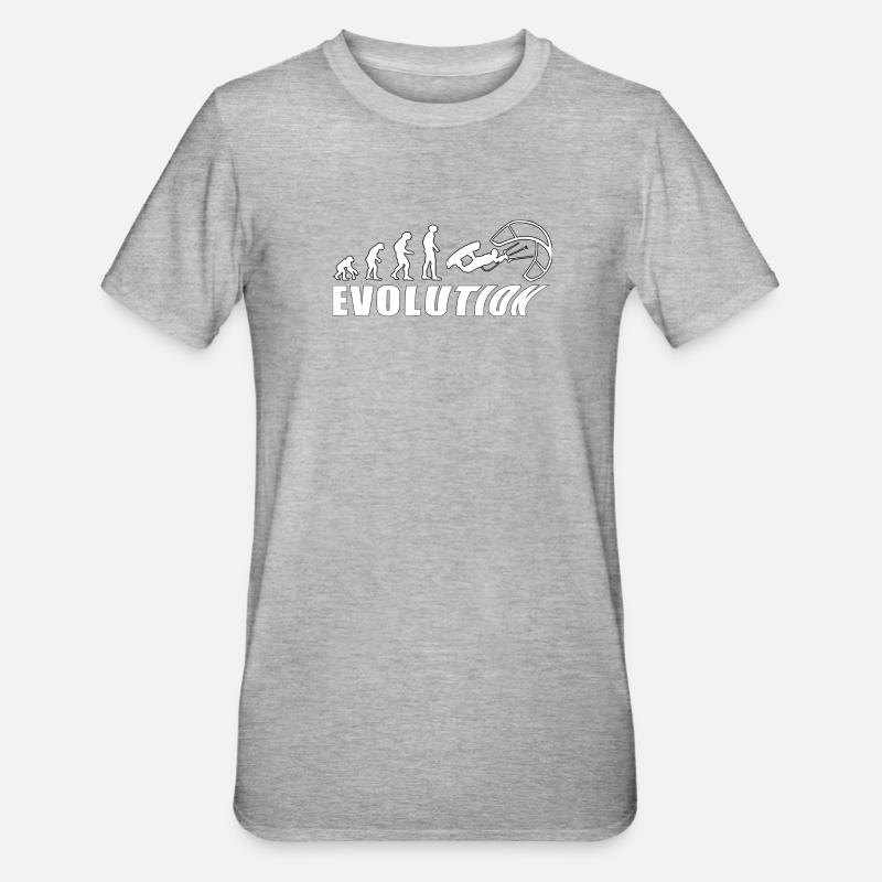 EVOLUTION KITESURF Sea Holiday Gift - Unisex Polycotton T-Shirt - heather grey