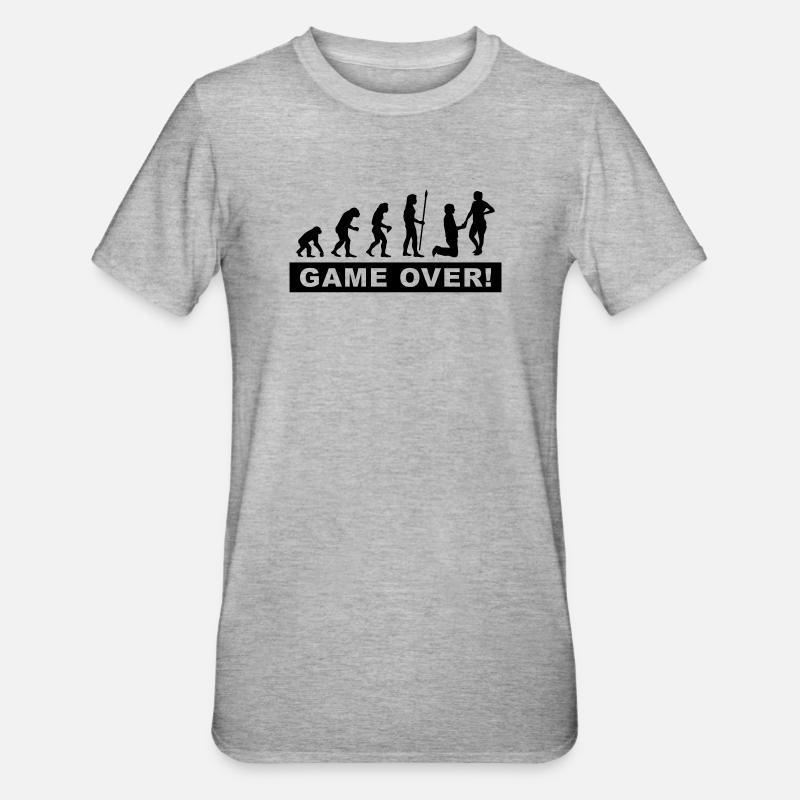 evolution_wedding - T-shirt polycoton Unisexe - gris chiné