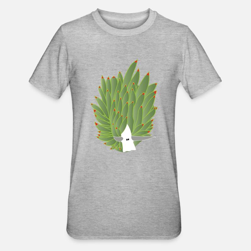 Leaf snail, leaf sheep, leaf sheep snail - Unisex Polycotton T-Shirt - heather grey