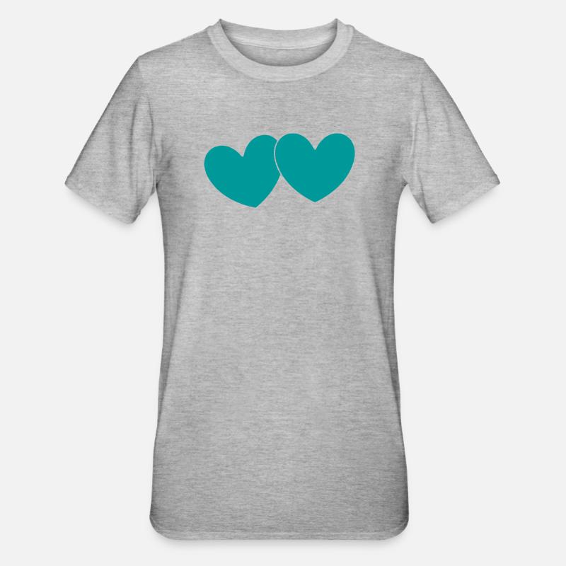 Saint-Valentin, Saint-Valentin, Saint-Valentin - T-shirt polycoton Unisexe - gris chiné