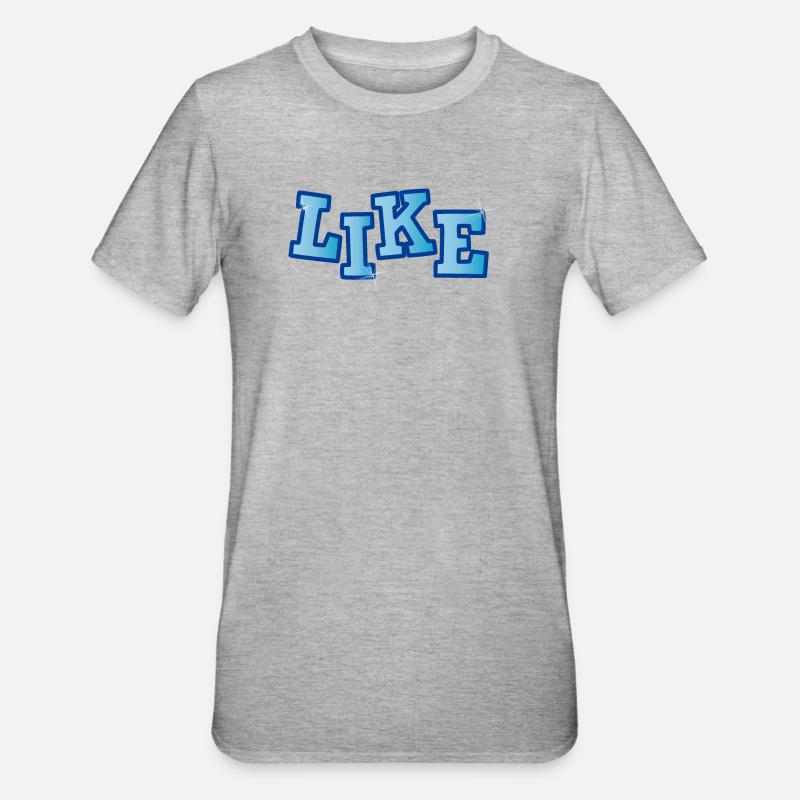 COMME LE LETTRAGE AVEC BRILLANT - T-shirt polycoton Unisexe - gris chiné