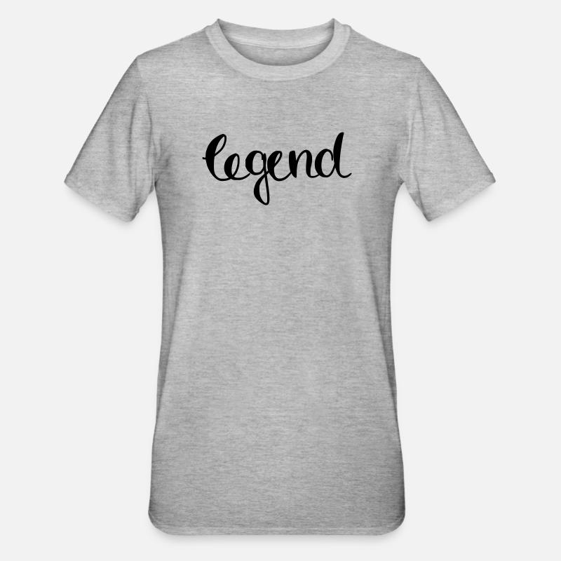 legend - Unisex Polycotton T-Shirt - Grau meliert