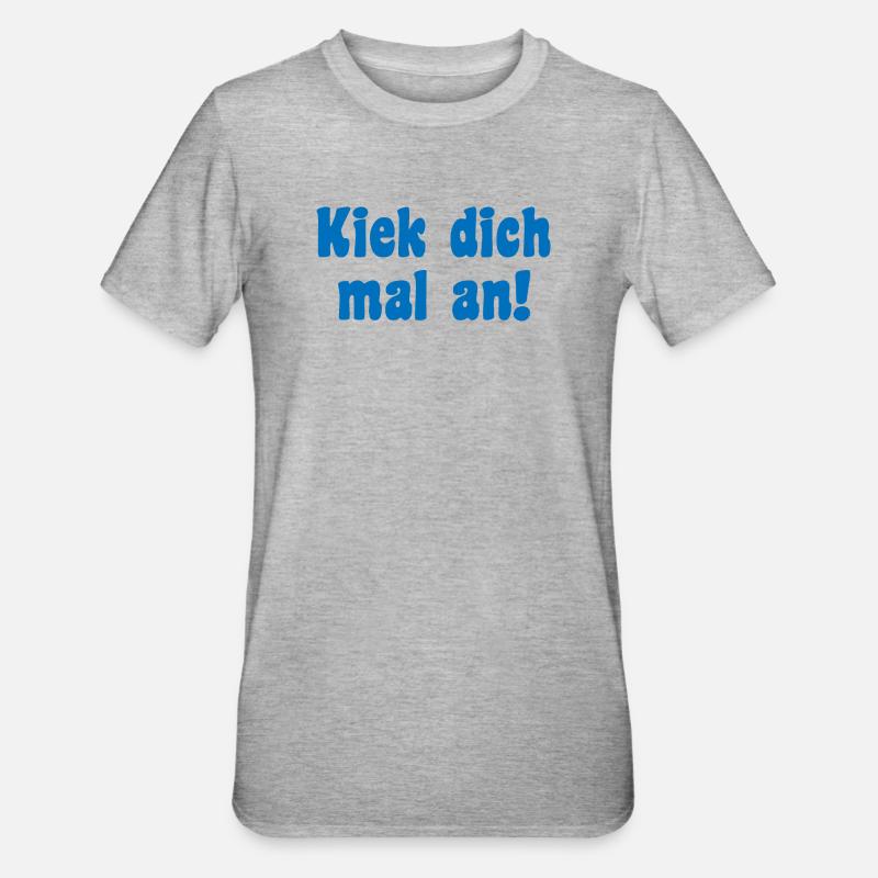 Modell Spruch Berliner - Unisex Polycotton T-Shirt - Grau meliert