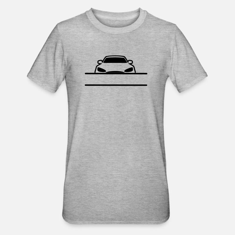 Bannière de nom de voiture - T-shirt polycoton Unisexe - gris chiné