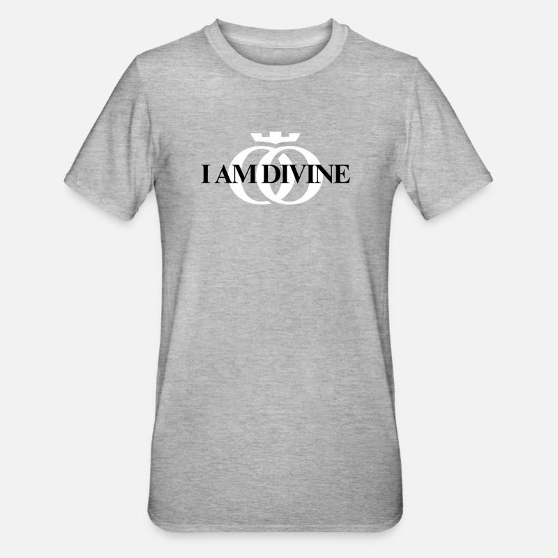 I am Divine. Oppoline Collection - Unisex Polycotton T-Shirt - heather grey