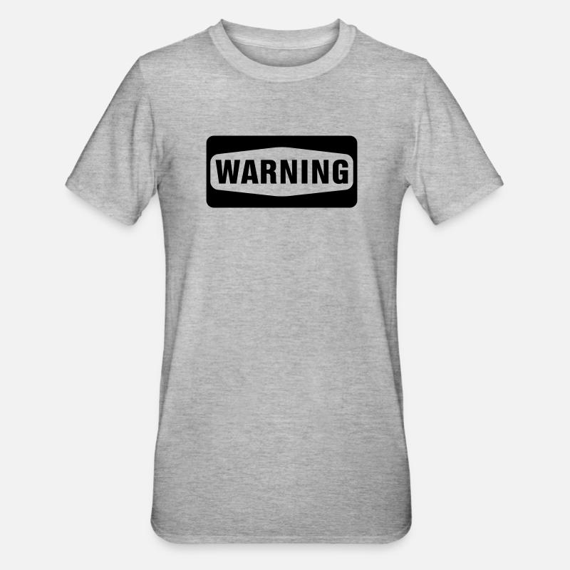 Warning - T-shirt polycoton Unisexe - gris chiné