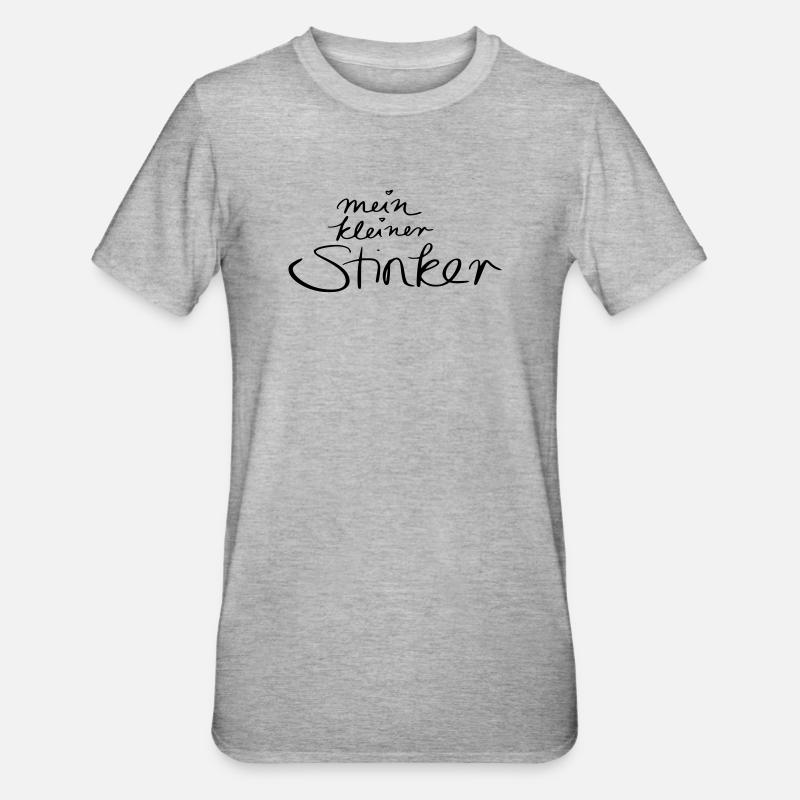 mein kleiner Stinker - Unisex Polycotton T-Shirt - Grau meliert