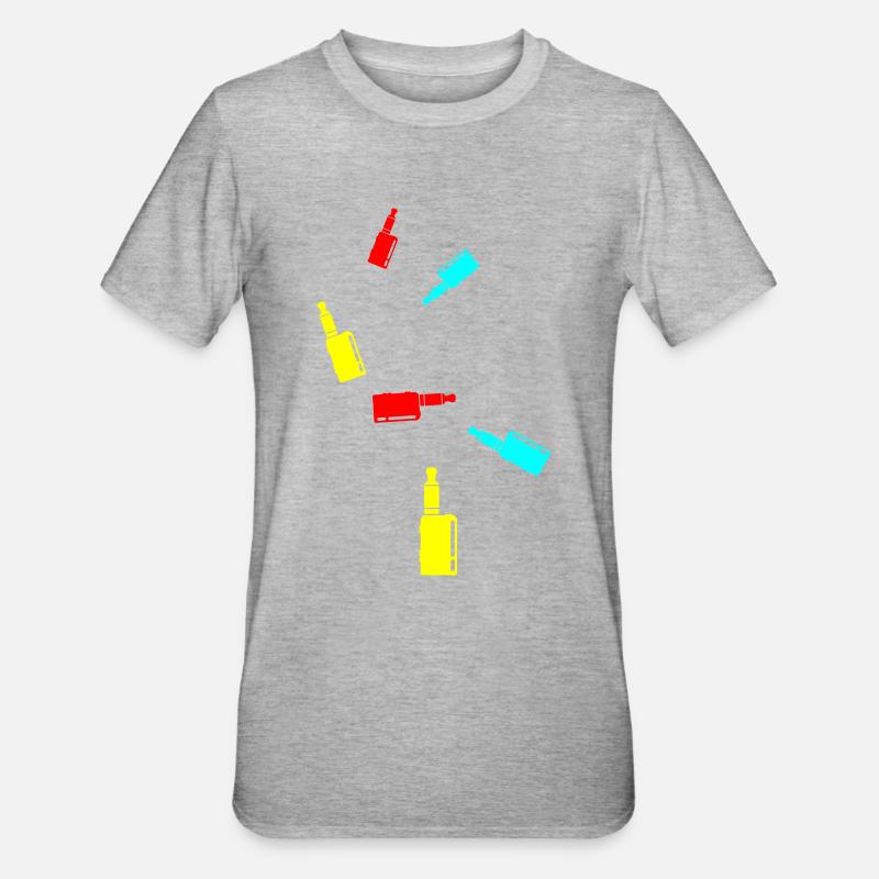 E-Zigarette Silhouette - Unisex Polycotton T-Shirt - Grau meliert