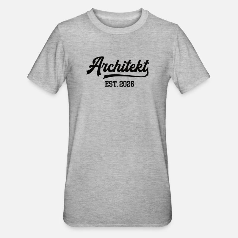 Architect Architecture Student Architecture - Unisex Polycotton T-Shirt - heather grey