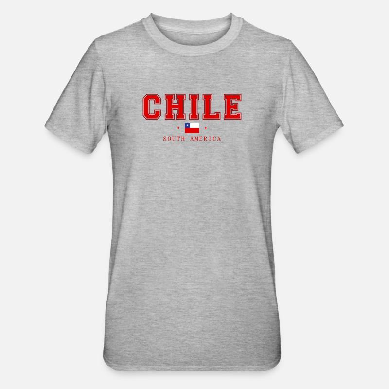 Chile - Unisex Polycotton T-Shirt - heather grey