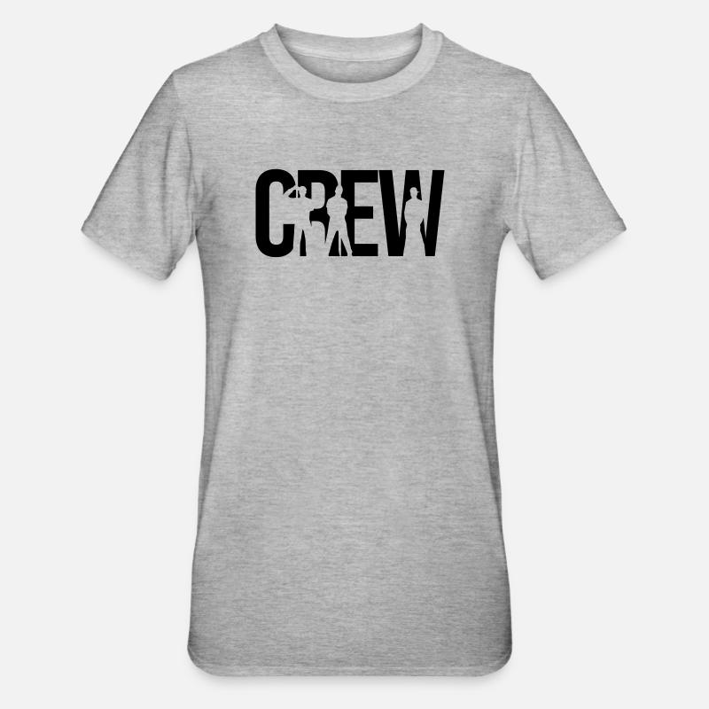 crew - T-shirt polycoton Unisexe - gris chiné