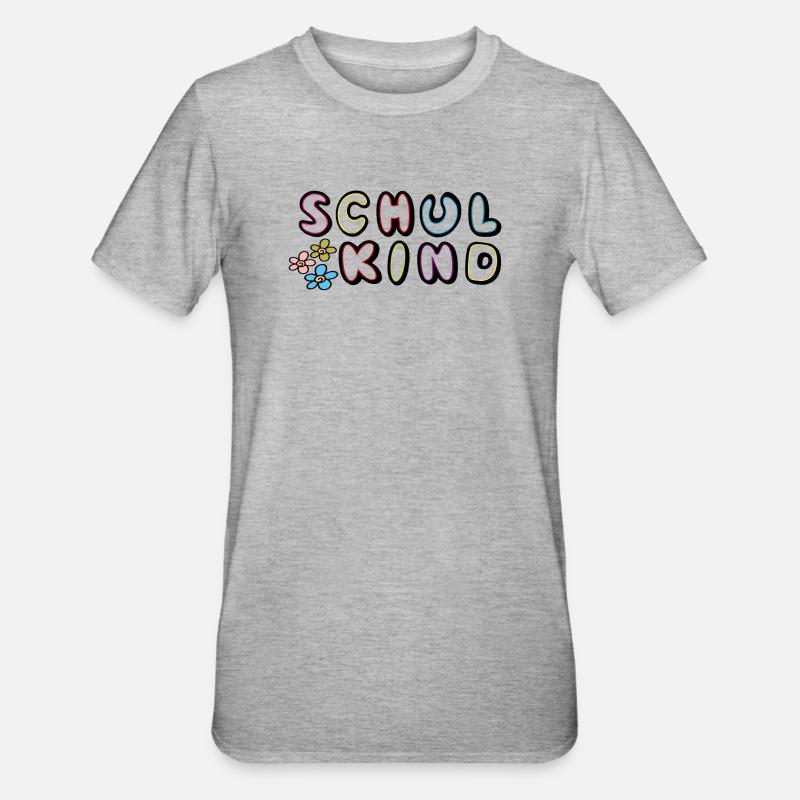 Schulkind 2026 Einschulung - Unisex Polycotton T-Shirt - Grau meliert
