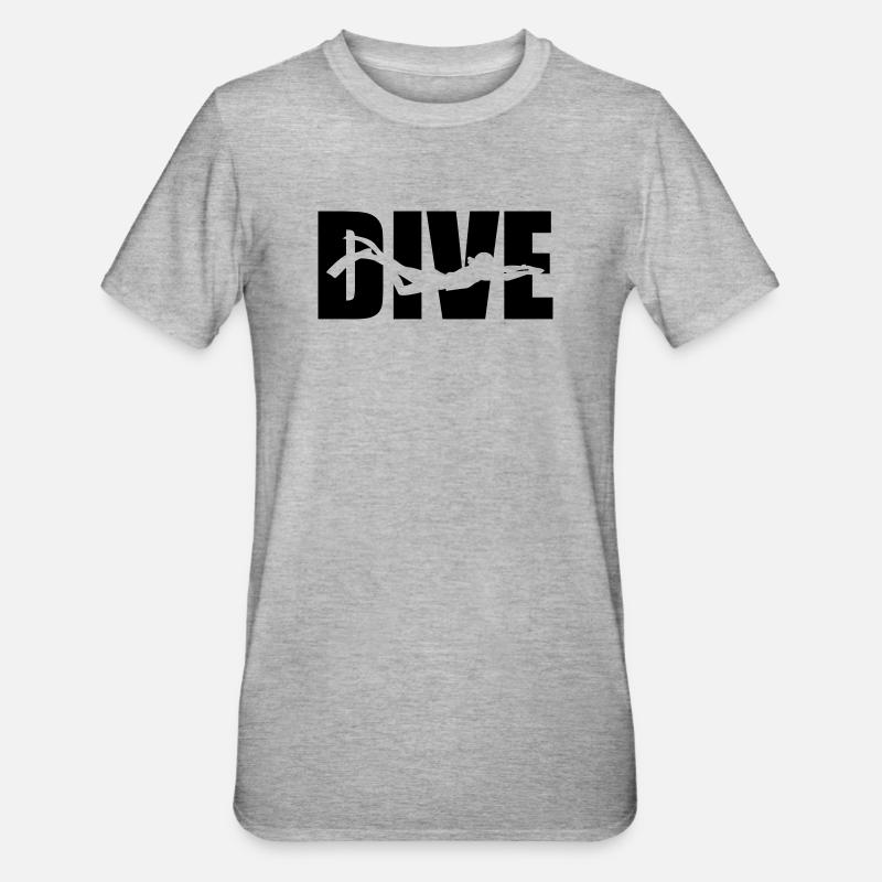 Dive - T-shirt polycoton Unisexe - gris chiné