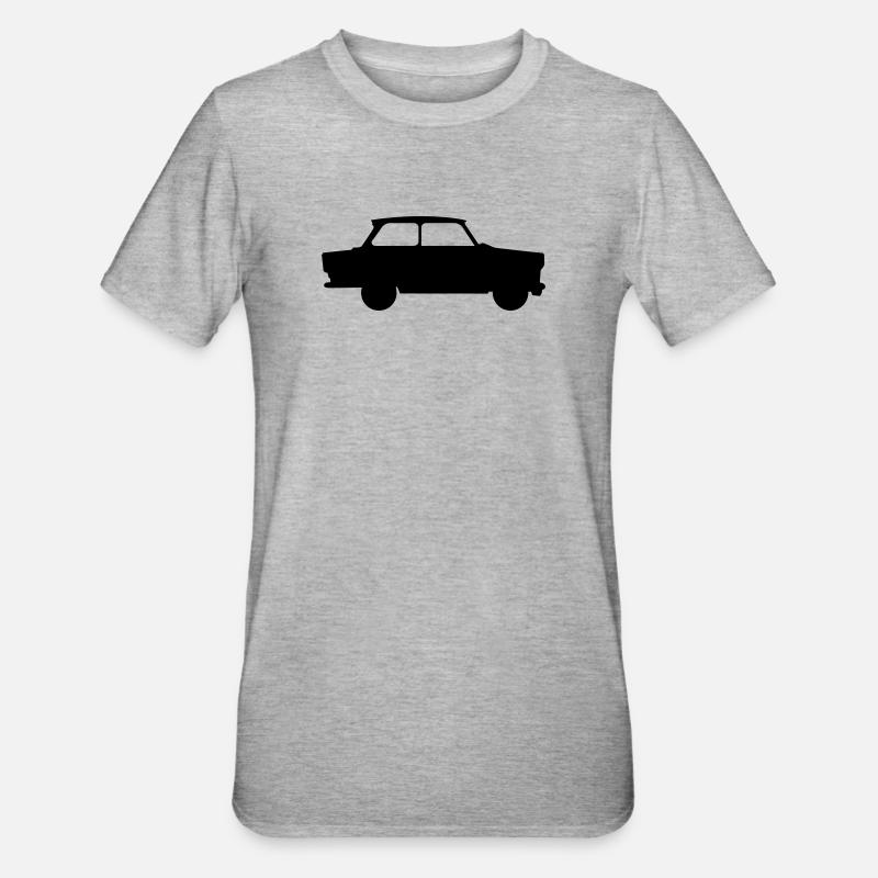 trabbi trabi pappe - Unisex Polycotton T-Shirt - Grau meliert