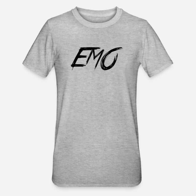 EMO - Maglietta unisex, mix cotone e poliestere - grigio melange