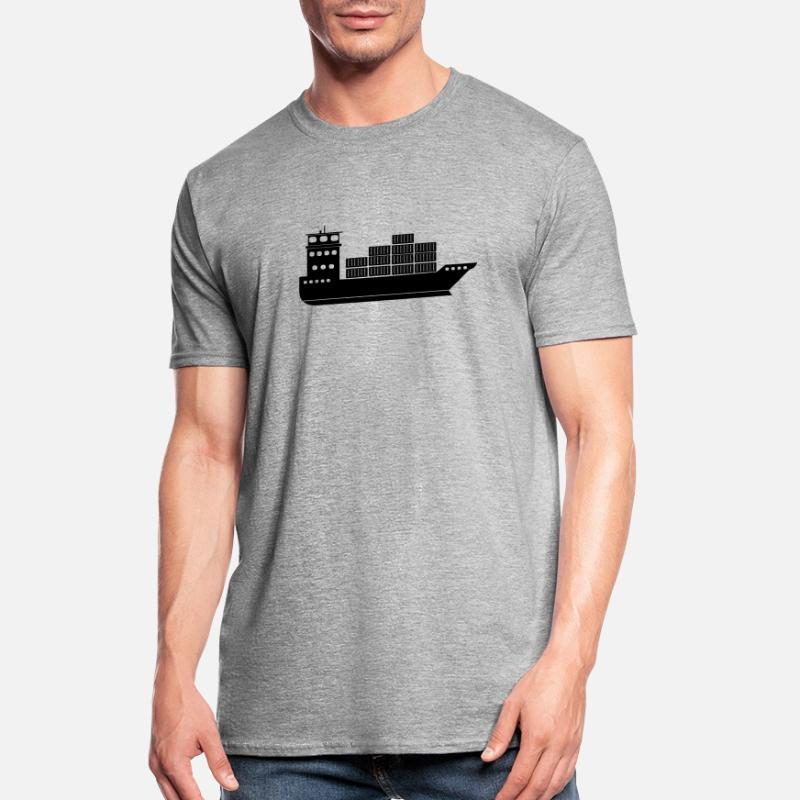Seecontainerschiff oder Boot mit Containern Unisex Polycotton T-Shirt