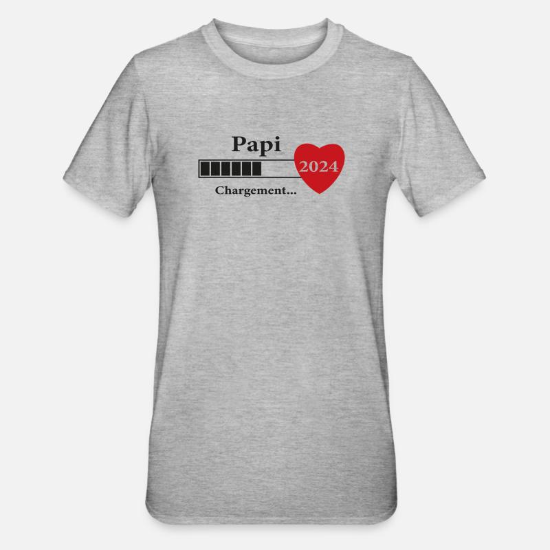 Opa - zukünftiger Opa Loading - Unisex Polycotton T-Shirt - Grau meliert