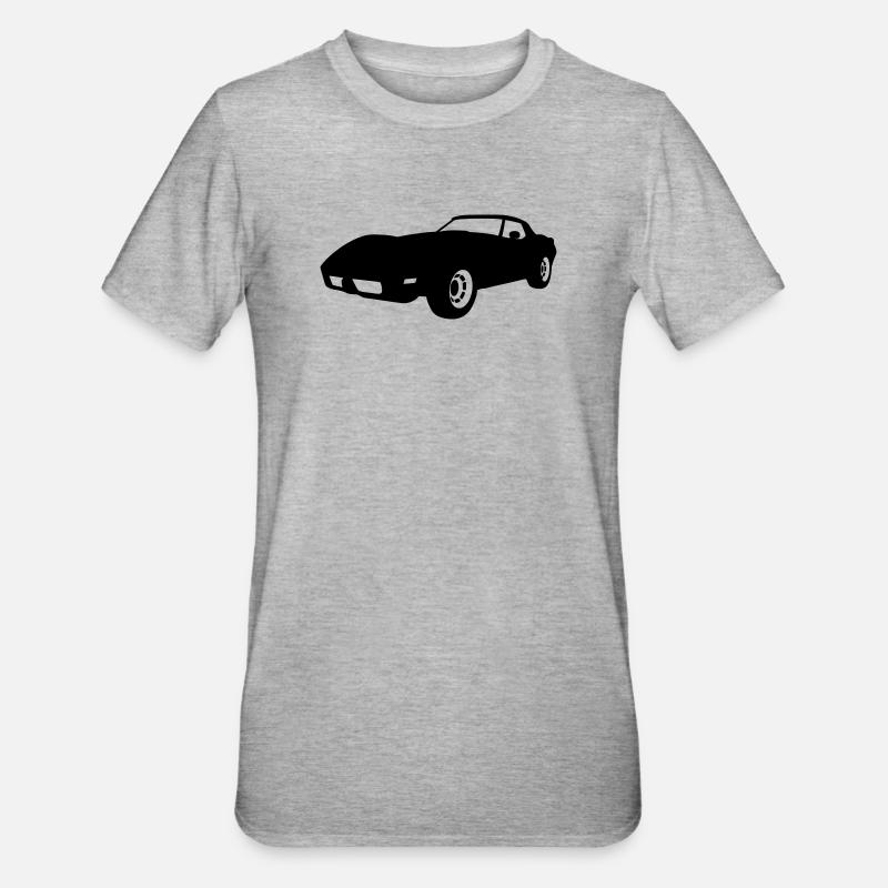 US Classic Car - Unisex Polycotton T-Shirt - Grau meliert