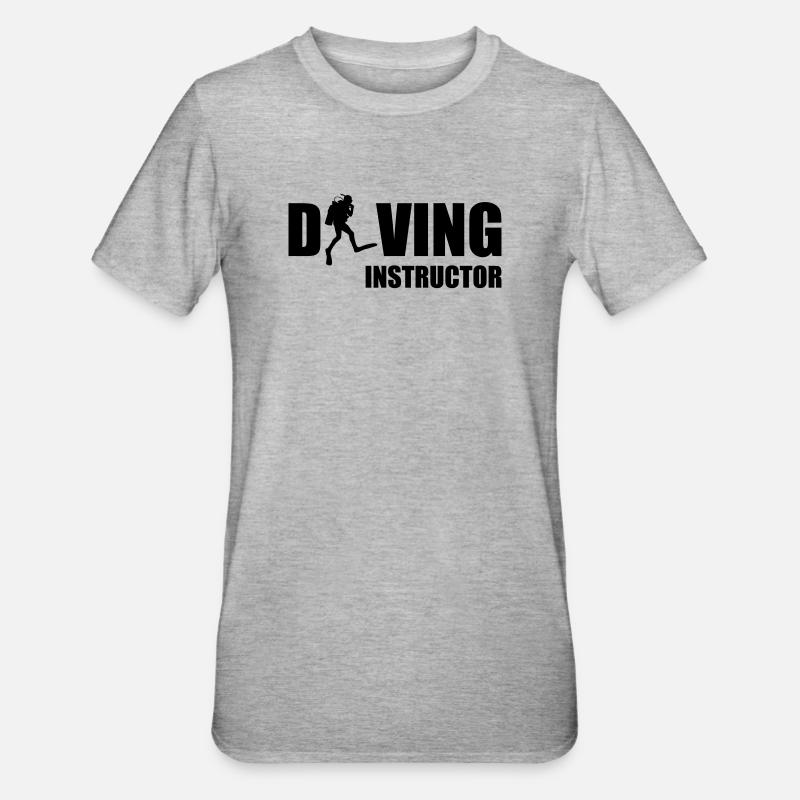Diving Instructor - T-shirt polycoton Unisexe - gris chiné
