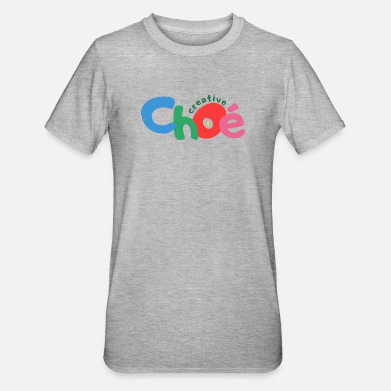 choe creative texte - T-shirt polycoton Unisexe - gris chiné
