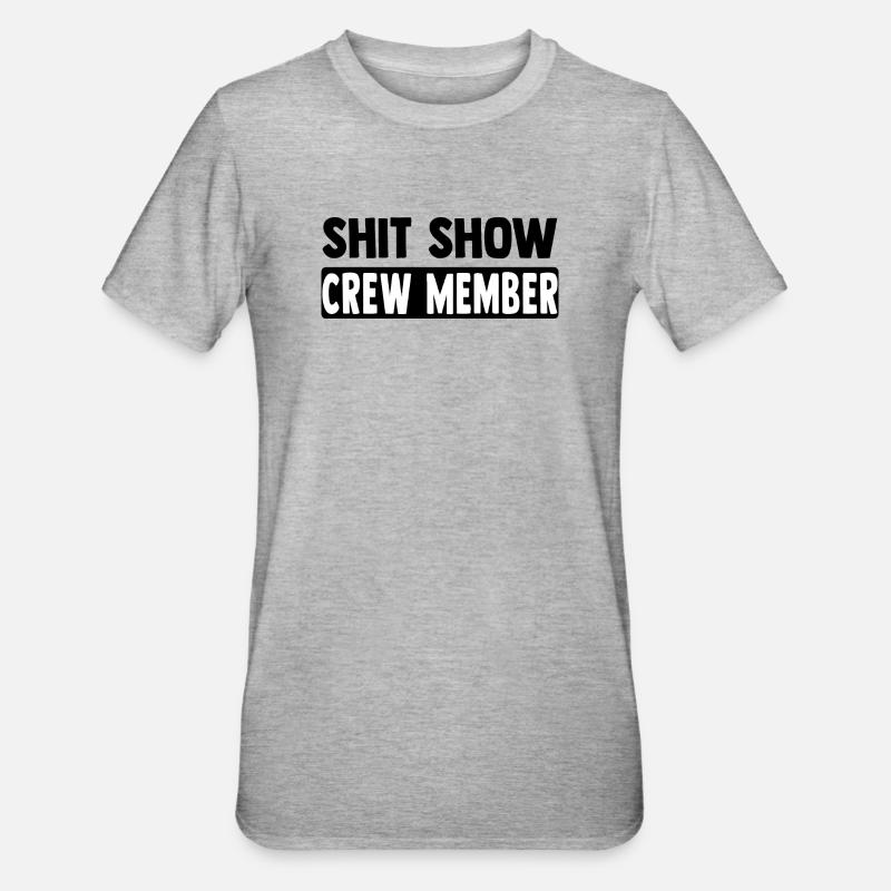 Besætningsmedlemsbogstaver - Unisex polycotton T-shirt - grå meleret