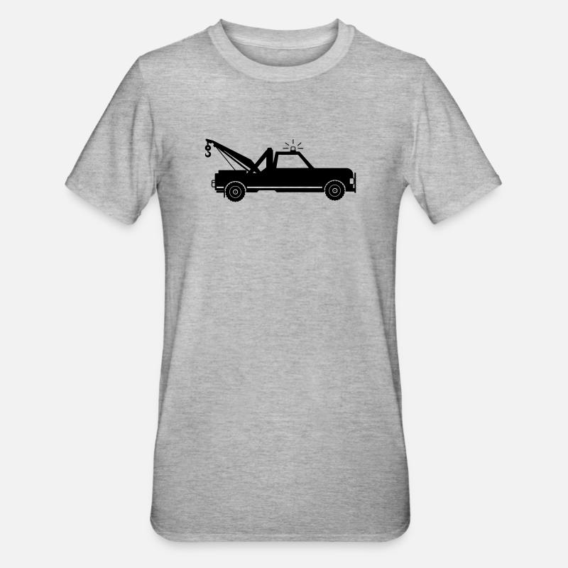 Abschleppwagen - Unisex Polycotton T-Shirt - Grau meliert