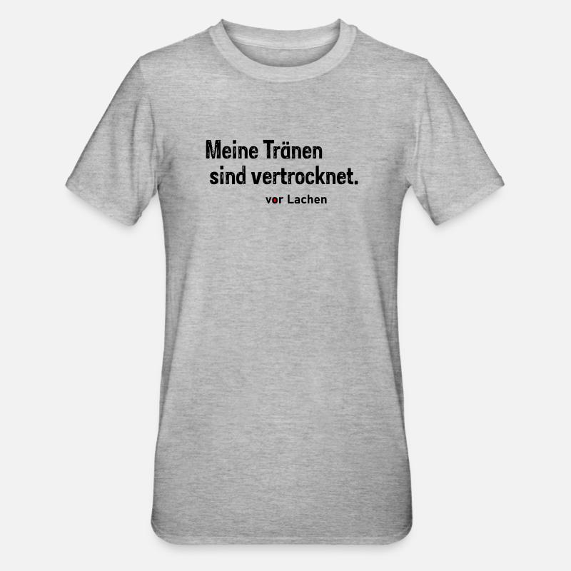 Tränen vertrocknet - Unisex Polycotton T-Shirt - Grau meliert
