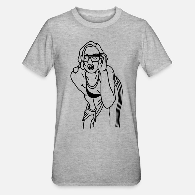 MÄDCHEN - Unisex Polycotton T-Shirt - Grau meliert