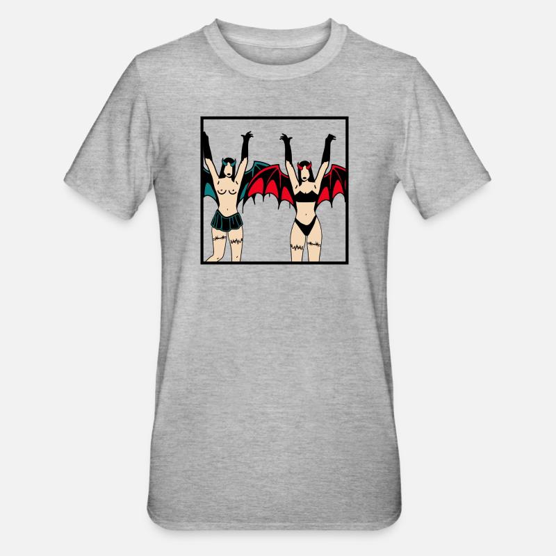 Devils - Unisex Polycotton T-Shirt - heather grey
