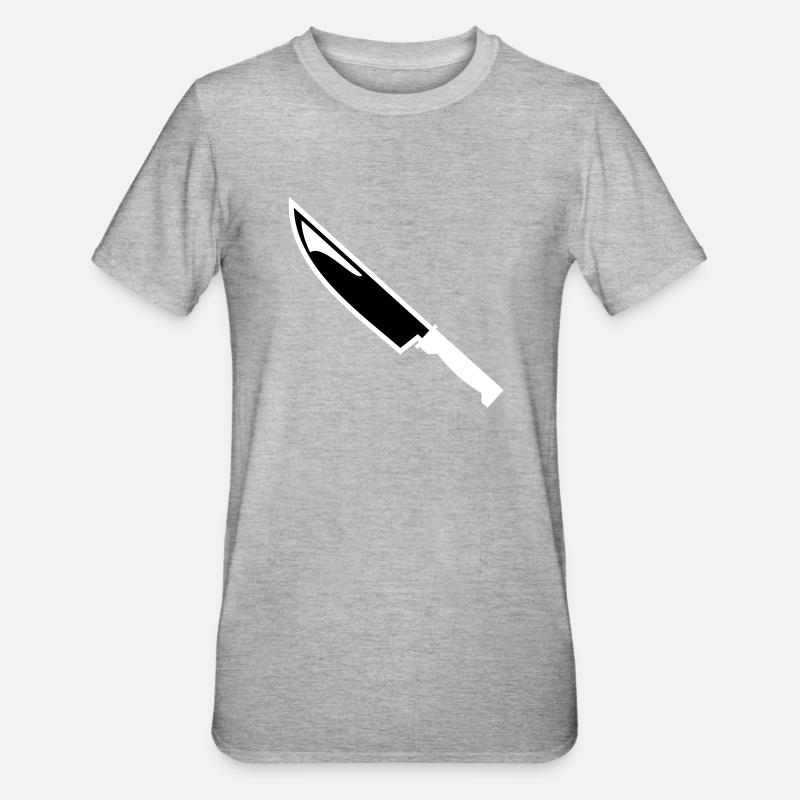 Couteau - T-shirt polycoton Unisexe - gris chiné