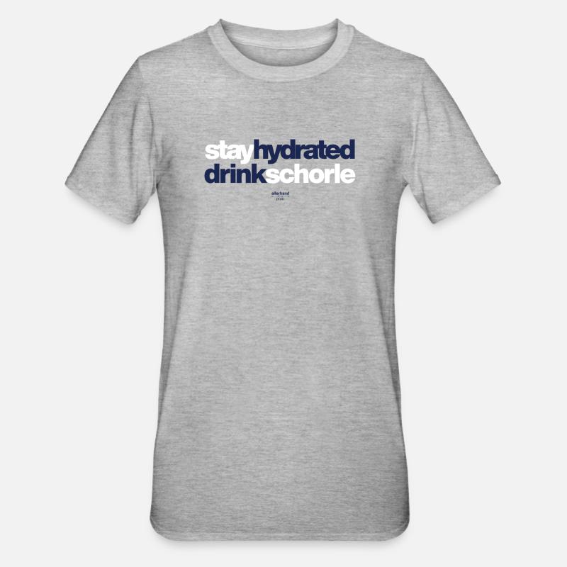 Restez hydraté, boissons spritzer - T-shirt polycoton Unisexe - gris chiné