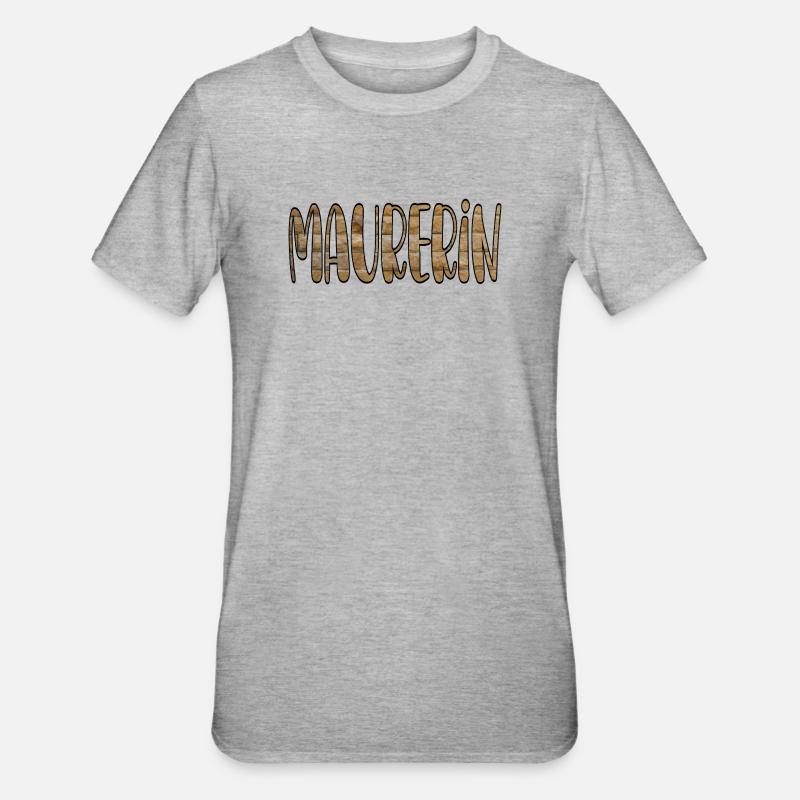 Construction industry bricklayer house construction - Unisex Polycotton T-Shirt - heather grey